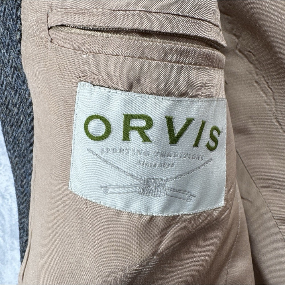 Orvis Harris Tweed Sport Coat Handwoven‎ Wool Blazer Jacket Vintage Men's 42R - Picture 7 of 11